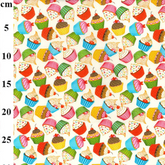 Rose & Hubble Cupcakes 100% Cotton Poplin Fabric Digital Printed Cotton Ideal for Crafting, Quilting, Sewing, Dressmaking